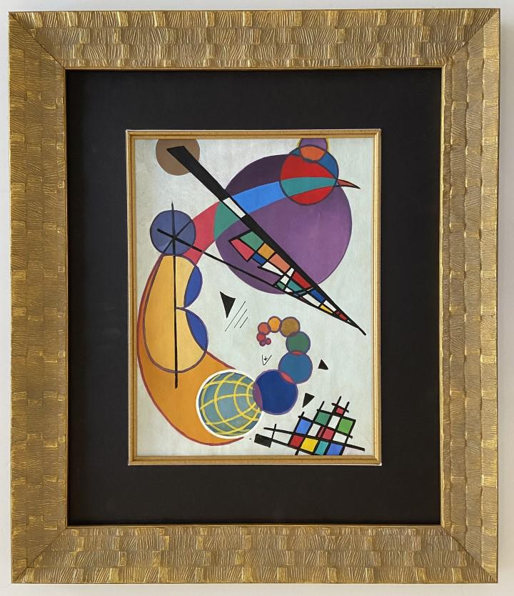 Wassily Kandinsky Mixed Media: Wassily Kandinsky appears in middle center. Attribute to Wassily Kandinsky, this is not a print, is a unique piece. Technique: Watercolor Measures:15 x 11 inches Image size Medium: Paper. Provenance: 