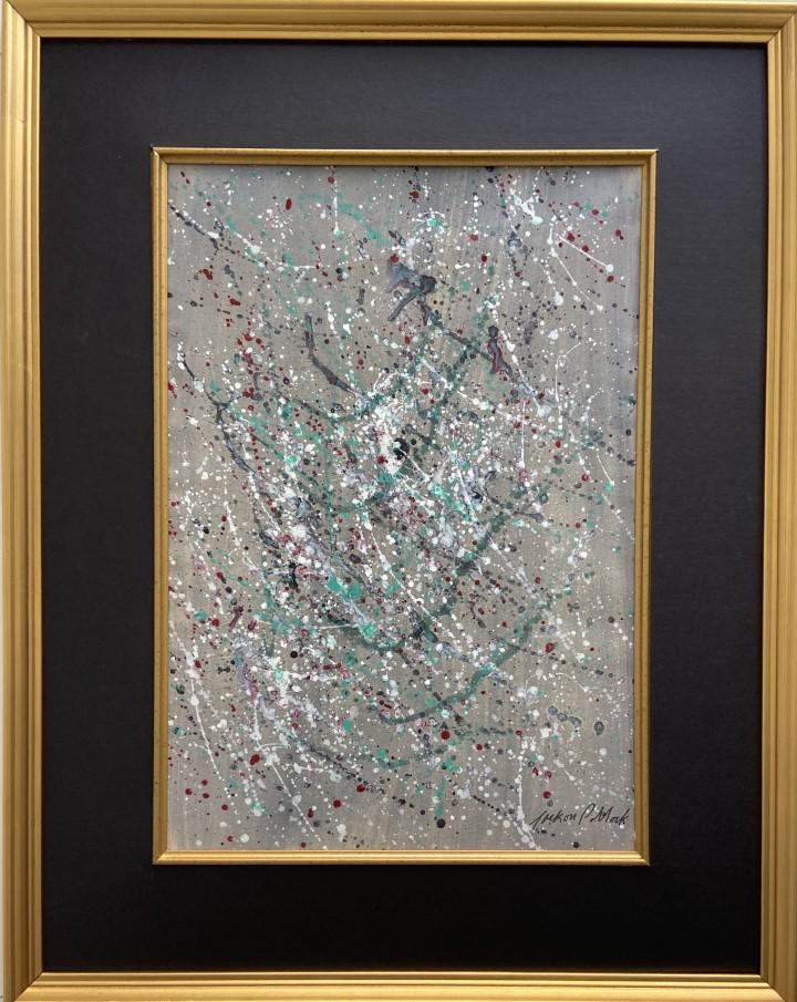 Jackson Pollock Dripping Oil Painting on Paper (1 of 7)