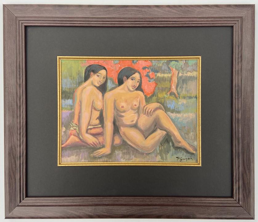 Paul Gauguin Mixed Media: Paul Gauguin appears in the lower right Attribute to Paul Gauguin Technique: Watercolor. Measures: 9 x 13 inches Image size Medium: Paper, Provenance: Private Collection. Paul Gauguin is one of the mo