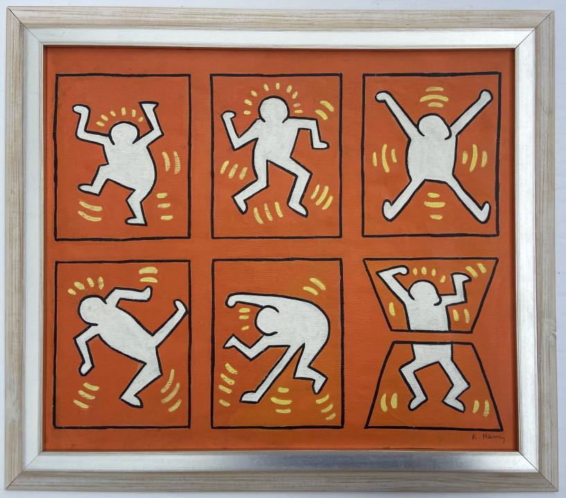 Keith Allen Haring Oil on canvas (1 of 4)