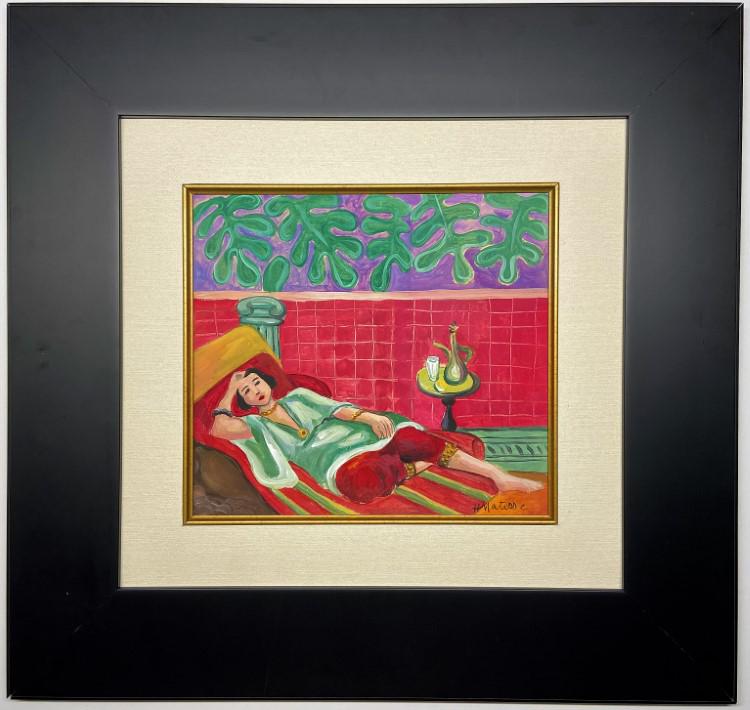 Henri Matisse Watercolor: Henri Matisse appears in Lower right. Attribute to Henri Matisse Technique: Watercolor Measures: inches Image size Medium: Paper. Provenance: Private Collection. Lived between (Dec 1869 - Nov 1954) He