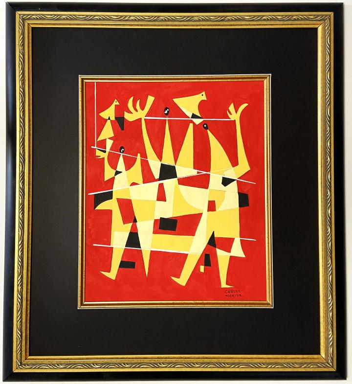 Carlos Merida Watercolor/Gouache: Carlos Merida appears in lower right Attribute to Carlos Merida Measures: 13 x 11.25 Inches Image size Medium: Paper Provenance: Private Collection Lived between (Dec 1891 - Dec 1984) Carlos Merida wa