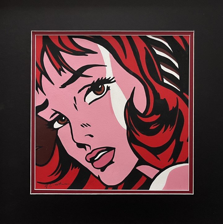 Roy Lichtenstein Mixed Media: Roy Lichtenstein appears lower left. Attribute to Roy Lichtenstein this is not a print, is a unique piece. Technique: Mixed Media Measures: Image size 13 x 12.50 Medium: paper . Provenance: Private Co