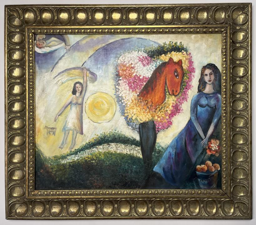 Marc Chagal Oil on canvas (1 of 7)