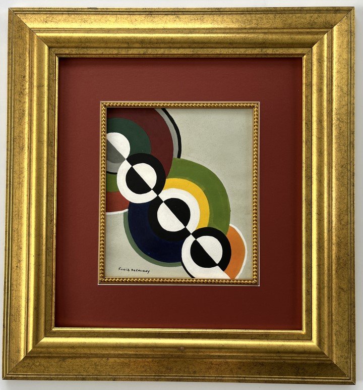 Sonia Delaunay Mixed Media/Watercolor: Private Collection Sonia Delaunay appears in Lower left. Attribute to Sonia Delaunay Technique: Mixed Media Measures: 11 x 9.50 inches Image size Medium: Paper. Nov 14, 1885 - Dec 05, 1979 (age 94) Pr