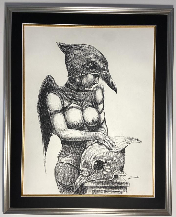 Roberto Fabelo Drawing Graphite: Roberto Fabelo appear in lower right. Attributed to Roberto Fabelo Technique: Watercolor Measures: 25 x 19.75 inches Roberto Fabelo is a contemporary Cuban painter, sculptor, and illustrator. Born in 