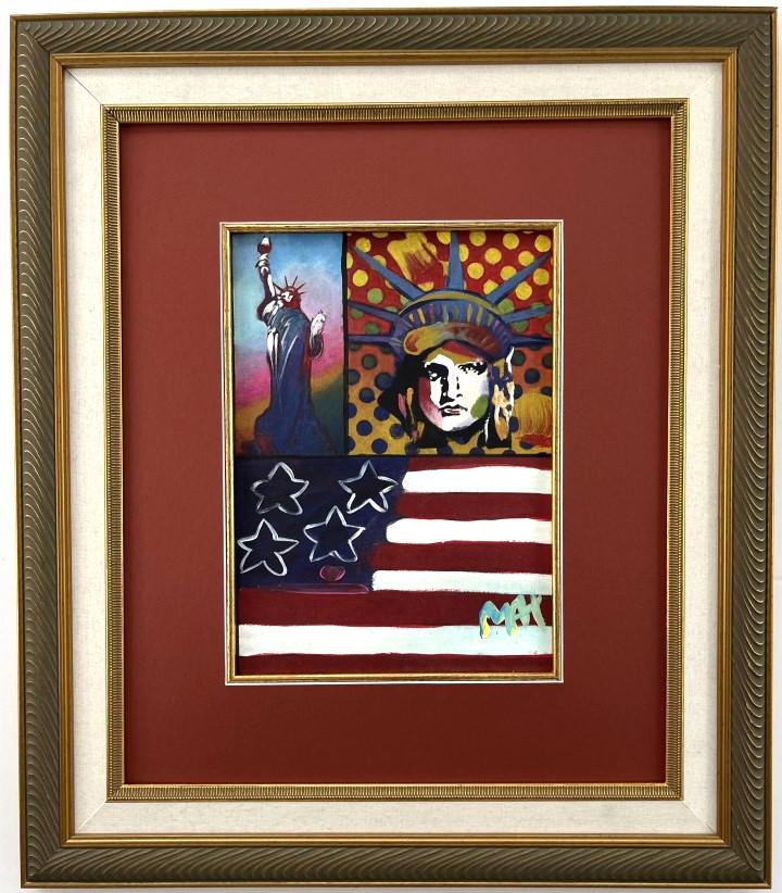 Peter Max Mixed Media: Peter Max appears in Lower right. Attribute to Peter Max Technique: Mixed Media Measures: inches Image size Medium: paper. Provenance: Private Collection. Lived between October 1937 (84 years ) Peter