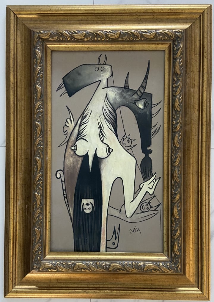 Wifredo Lam Oil on Wood (1 of 9)