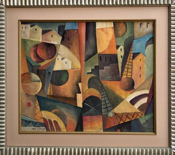 Albert Gleizes Mixed Media/Watercolor: Albert Gleizes appears in Lower left. Attribute to Albert Gleizes Technique: Mixed Media Measures: 16.25 x 19.25 inches Image size Medium: Paper. Provenance: Private Collection. Albert Gleizes was a m