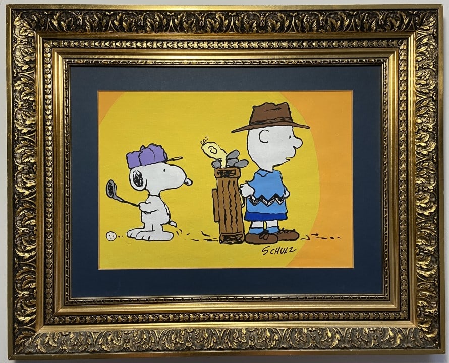 Charles Schulz Watercolor: Charles Schulz appears in lower right. Attributed to Charles Schulz Technique: Watercolor Measures: 9.50 x 12 inches Image size Medium: Paper, Provenance: Private Collection. Born in Minneapolis, Minn