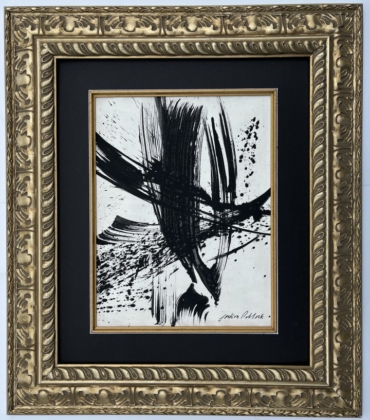 Jackson  Pollock Dripping Oil painting on paper (1 of 6)