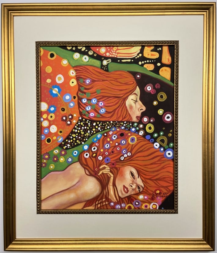 Gustav Klimt Mixed Media: Gustav Klimt appears in lower right. Attribute to Gustav Klimt Technique: Mixed Media Measures: 13.50 x 11 inches Image size Medium: on paper. Provenance: Private Collection. Lived between (Jul 1862 -