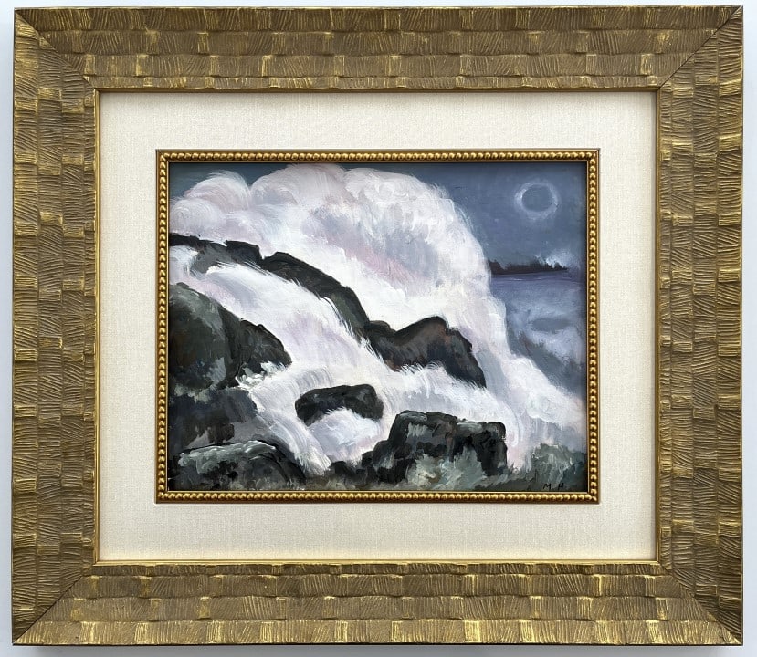 Marsden Hartley Mixed Media: Marsden Hartley appears in Lower right. Attribute to Marsden Hartley Technique: Watercolor Measures: 19.50 x 22 inches frame size and 10.75 x 13.25 inches Image size Medium: Paper. Provenance: Private