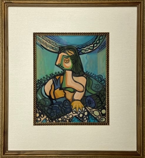 Amelia Pelaez Watercolor: Amelia Pelaez appears in Lower right. Attribute to Amelia Pelaez Technique: Watercolor Measures: Medium: Paper Image size 9.50 x 7.75 Inches. Provenance: Private Collection. Lived between (January 189