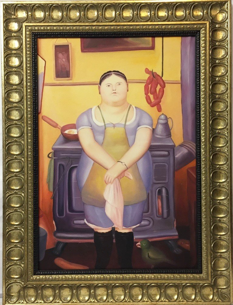 OIL ON CANVAS BOTERO / WITH CERTIF: 30" X 21.50" (Attrib.) FERNANDO BOTERO WITH CERTIF