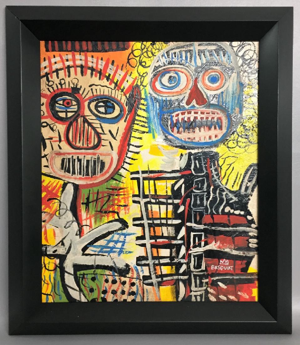 Jean-Michel Basquia Oil on board (1 of 1)