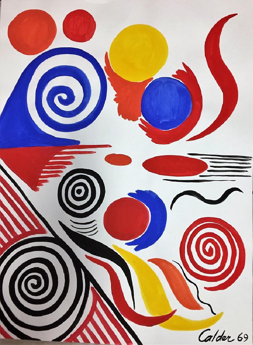 Alexander Calder Mixed Media on Heavy Paper (1 of 1)
