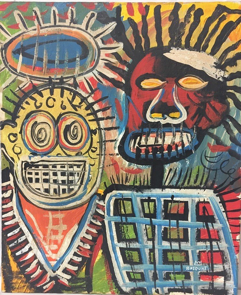 Jean-Michel Basquiat  Oil on board (1 of 2)