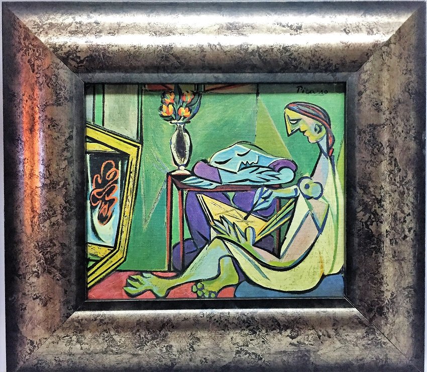 Pablo Picasso Oil on Canvas: Private Collection 8.75"x10.25" (Attrib.) With Attrib Certificate & Provenance 1881 -1973 was a Spanish painter, sculptor, printmaker, ceramicist, stage designer, poet and playwright who spent most of