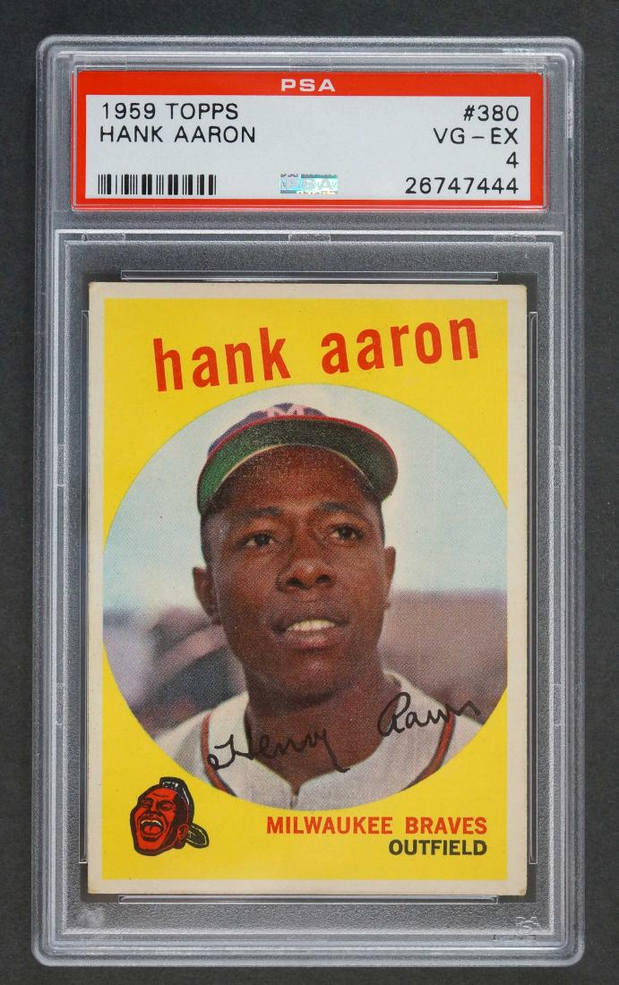 1959 Topps #380 Hank Aaron PSA 4 (1 of 2)