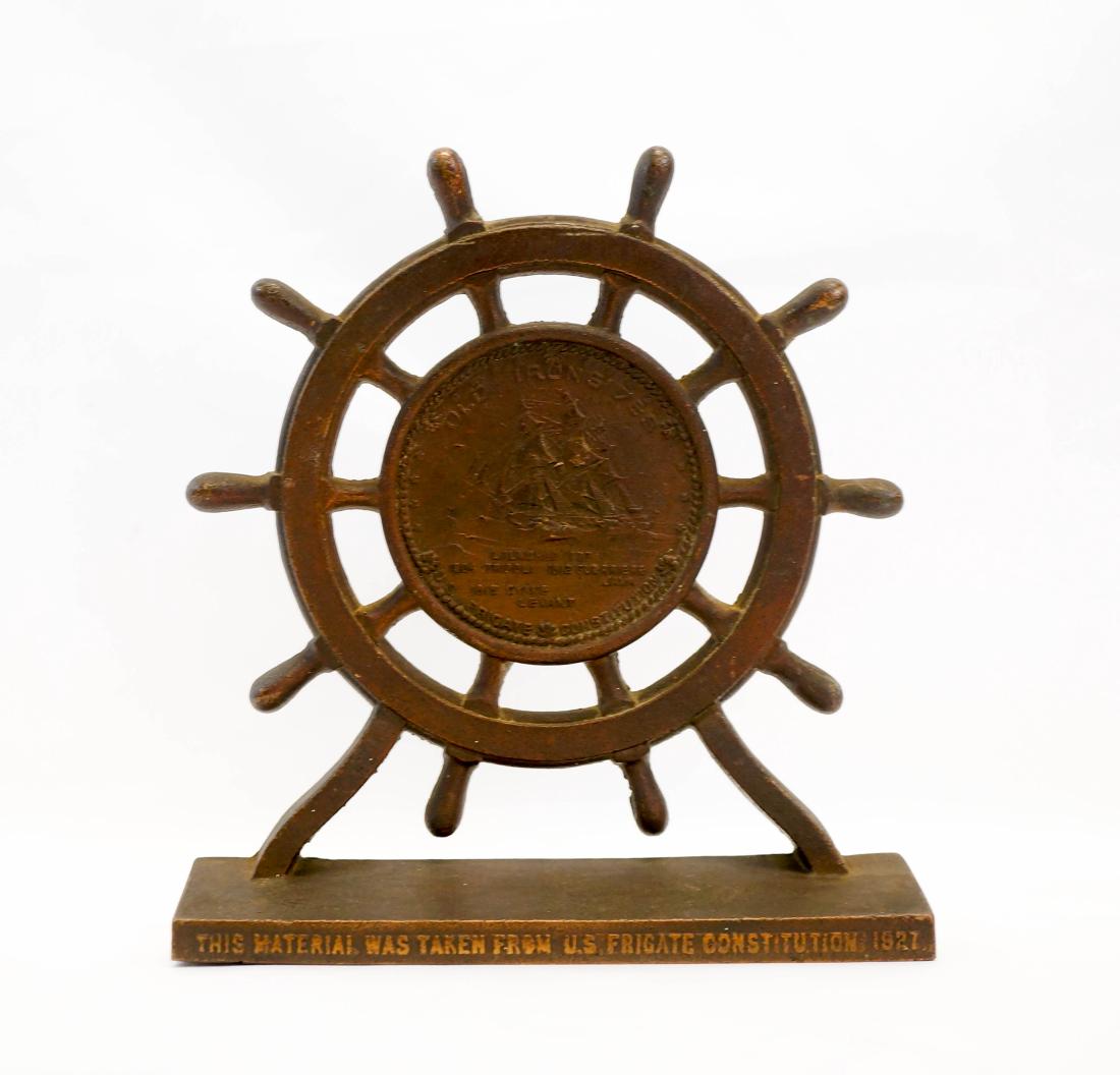 Rare USS Frigate Constitution Relic Bookend (1 of 2)