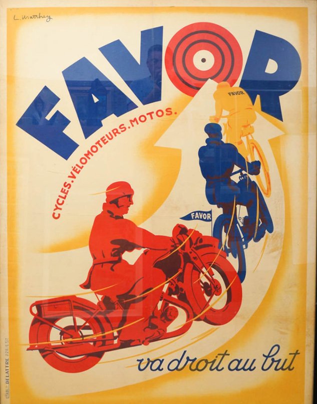 Favor Motos Motorcycle Poster, Circa 1920 (1 of 2)