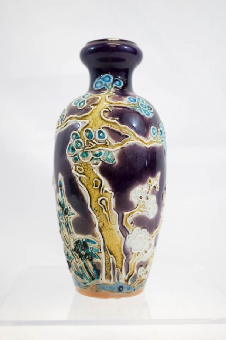 Chinese Stoneware Purple Cherry Blossom, 19th C. (1 of 5)