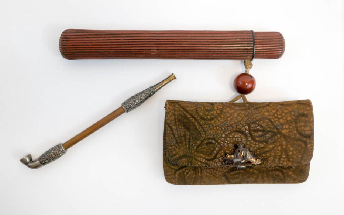 Japanese Kiseru Smoking Pipe with Case & Pouch (1 of 5)