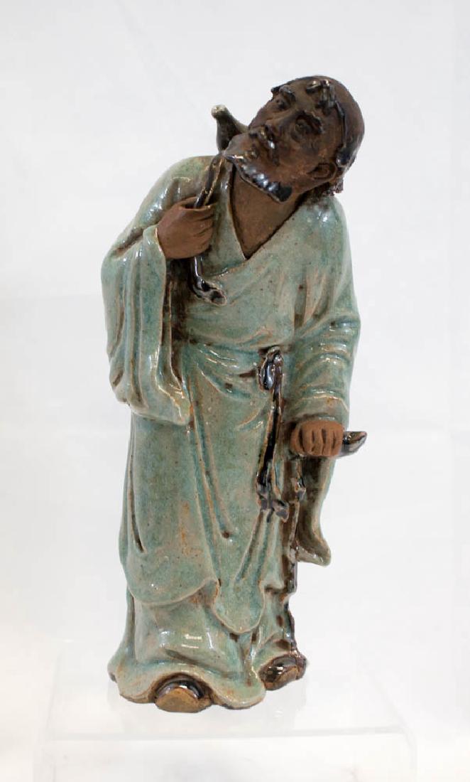Chinese Fatshan Stoneware Immortal Figure, 19th C. (1 of 4)