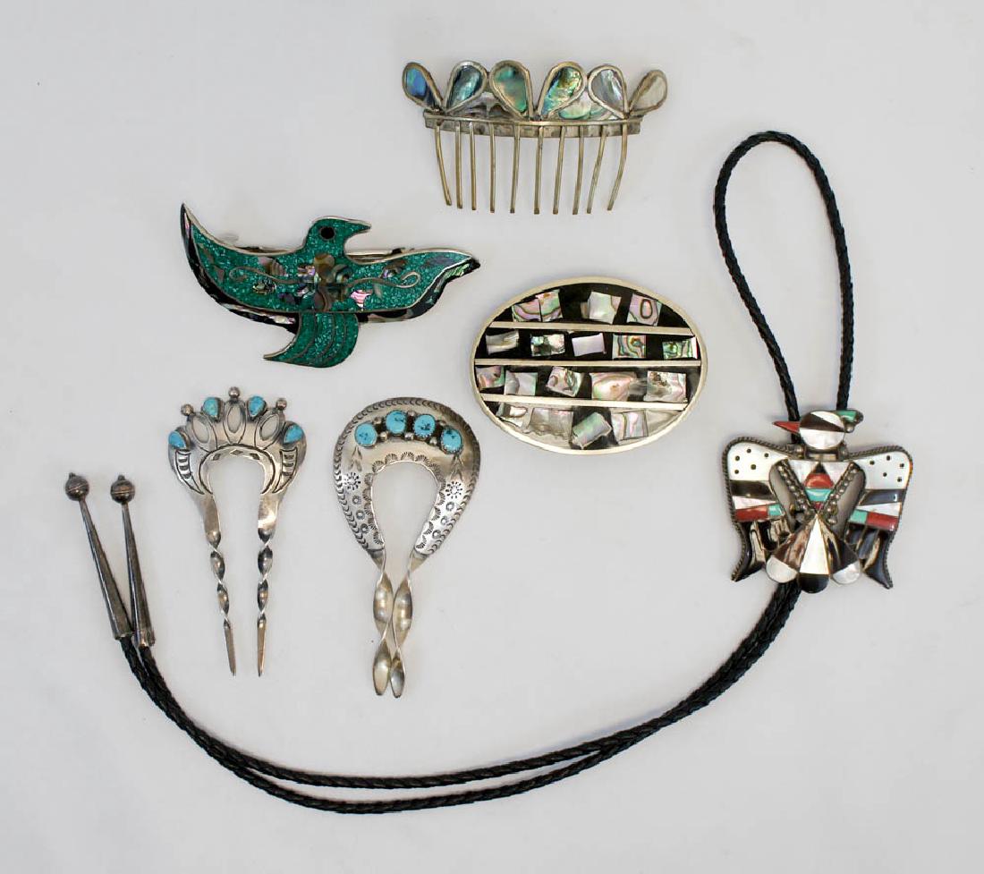 Group Southwest Native American Jewelry, Six Pcs. (1 of 1)