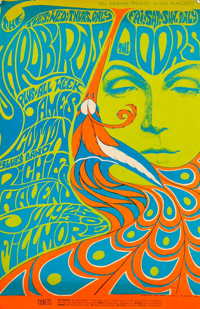 The Doors Psychedelic Concert Poster BG-75