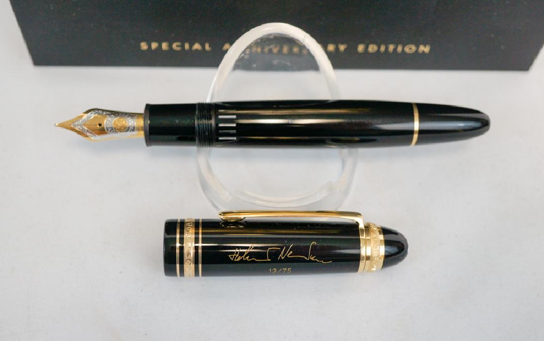 Montblanc Meisterstuck 75th Anniversary 149 #13/75: Montblanc Meisterstuck Special Edition 75th Anniversary 149 Fountain Pen, numbered 13/75. Most on market are from an edition of 1,924 while this is from a very limited edition of only 75. Like-new in 
