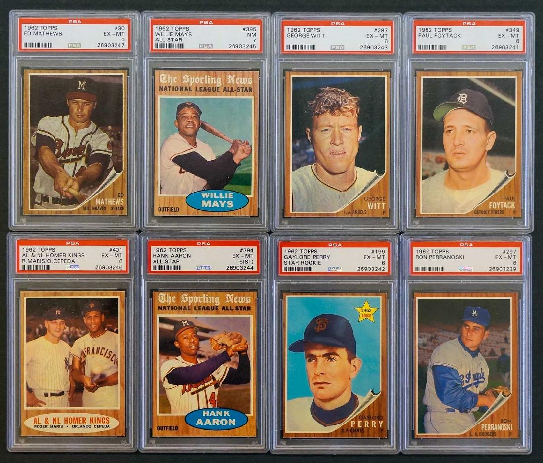 Group of Eight 1962 Topps Graded Cards (1 of 4)