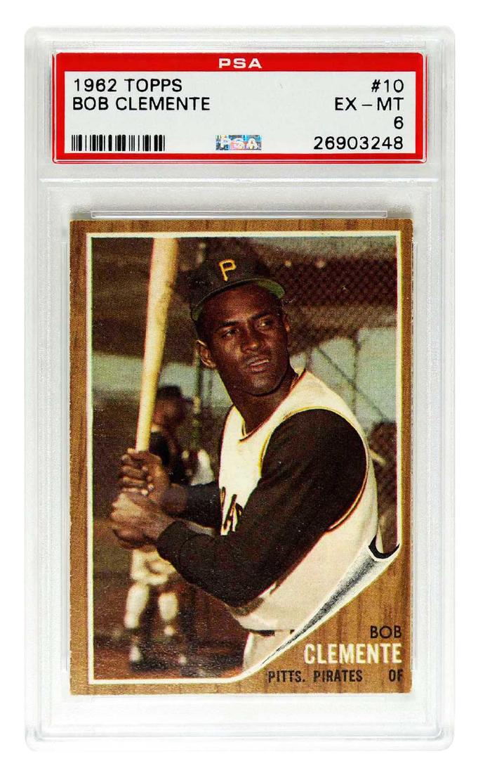 1962 Topps #10 Bob Clemente PSA 6 (1 of 2)