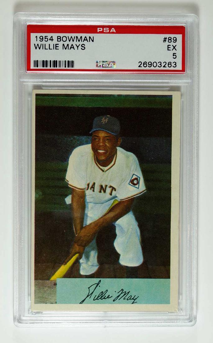 1954 Bowman #89 Willie Mays PSA 5 (1 of 2)