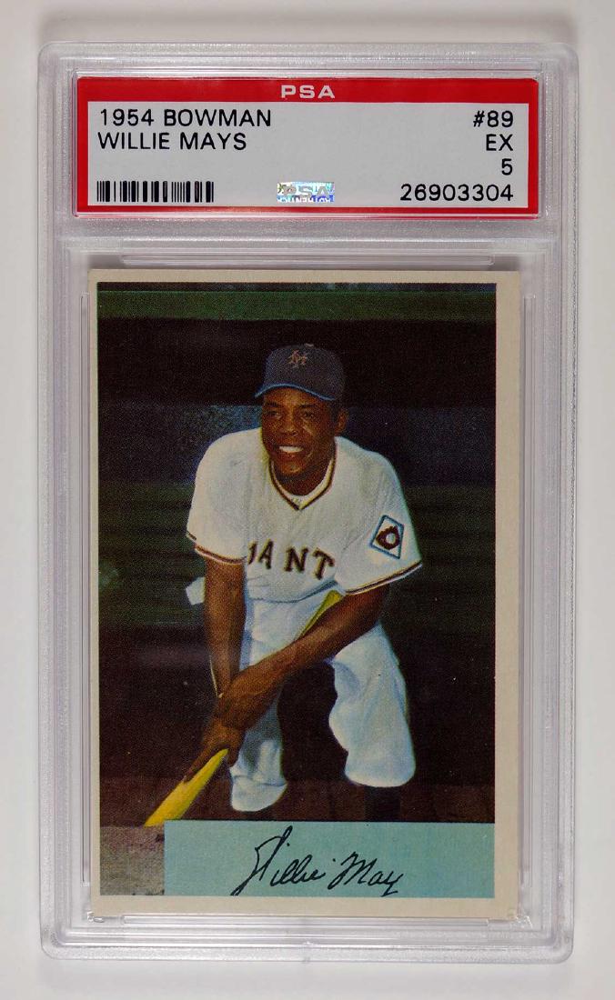 1954 Bowman 89 Willie Mays PSA 5 (1 of 2)