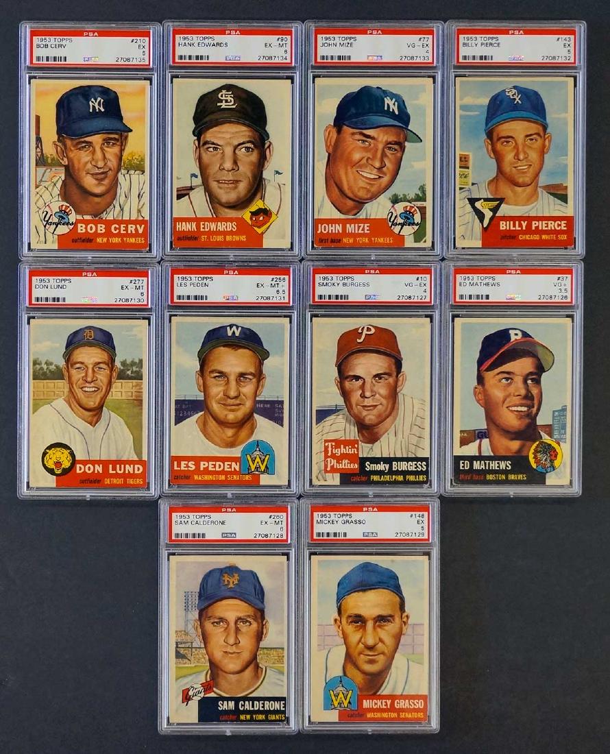 Group of Ten Topps 1953 Graded cards (1 of 2)
