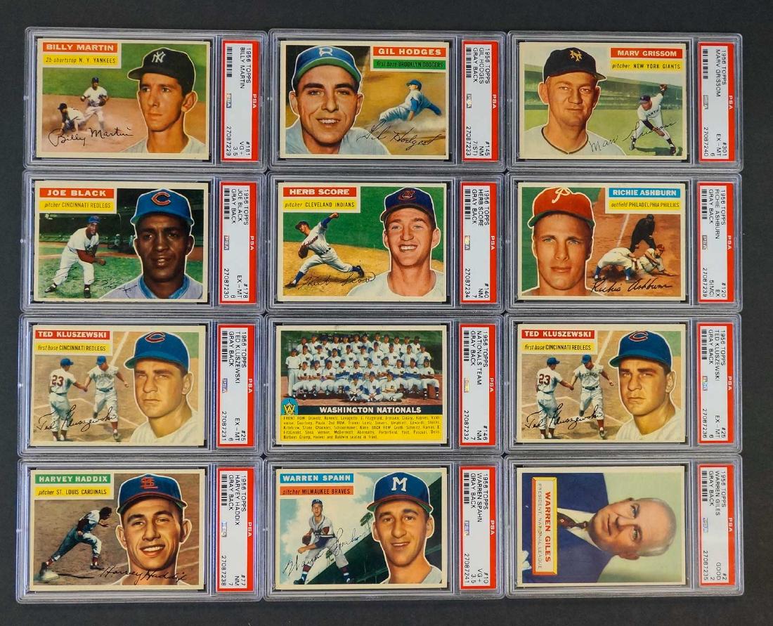 Group of Twelve 1956 Topps Graded Cards (1 of 2)