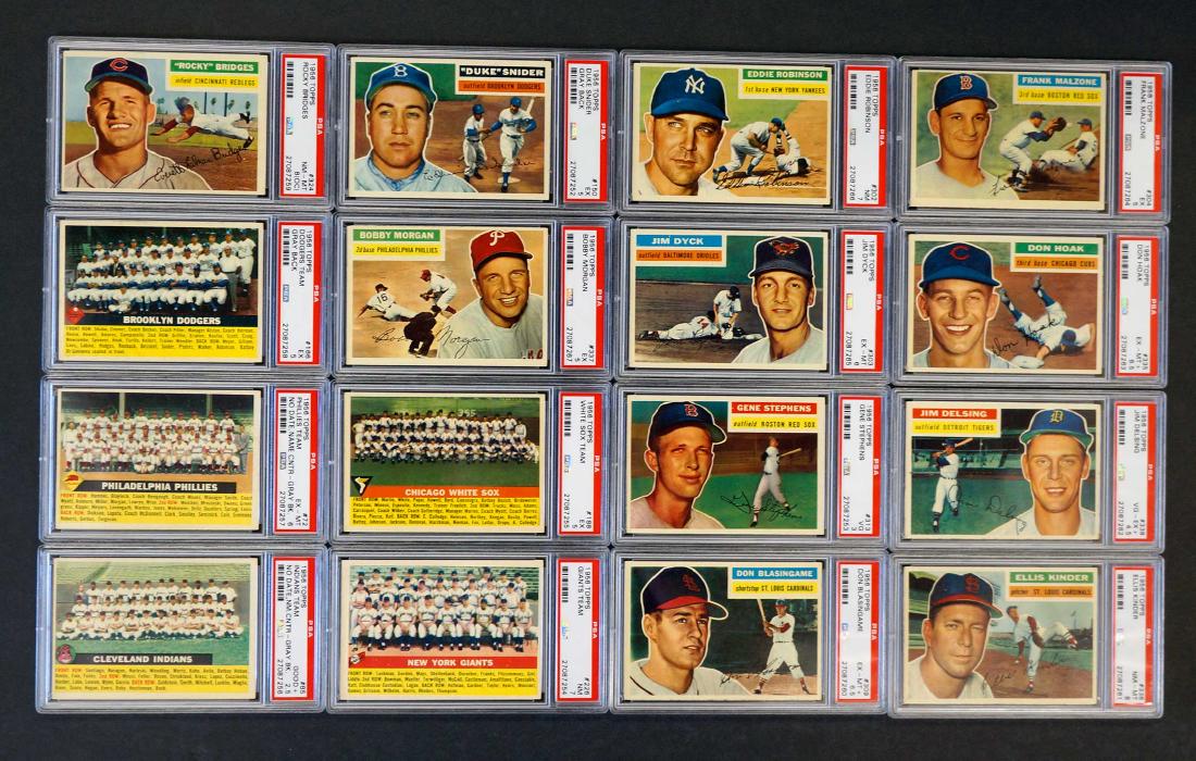 Group of Sixteen 1956 Topps Graded Cards (1 of 2)