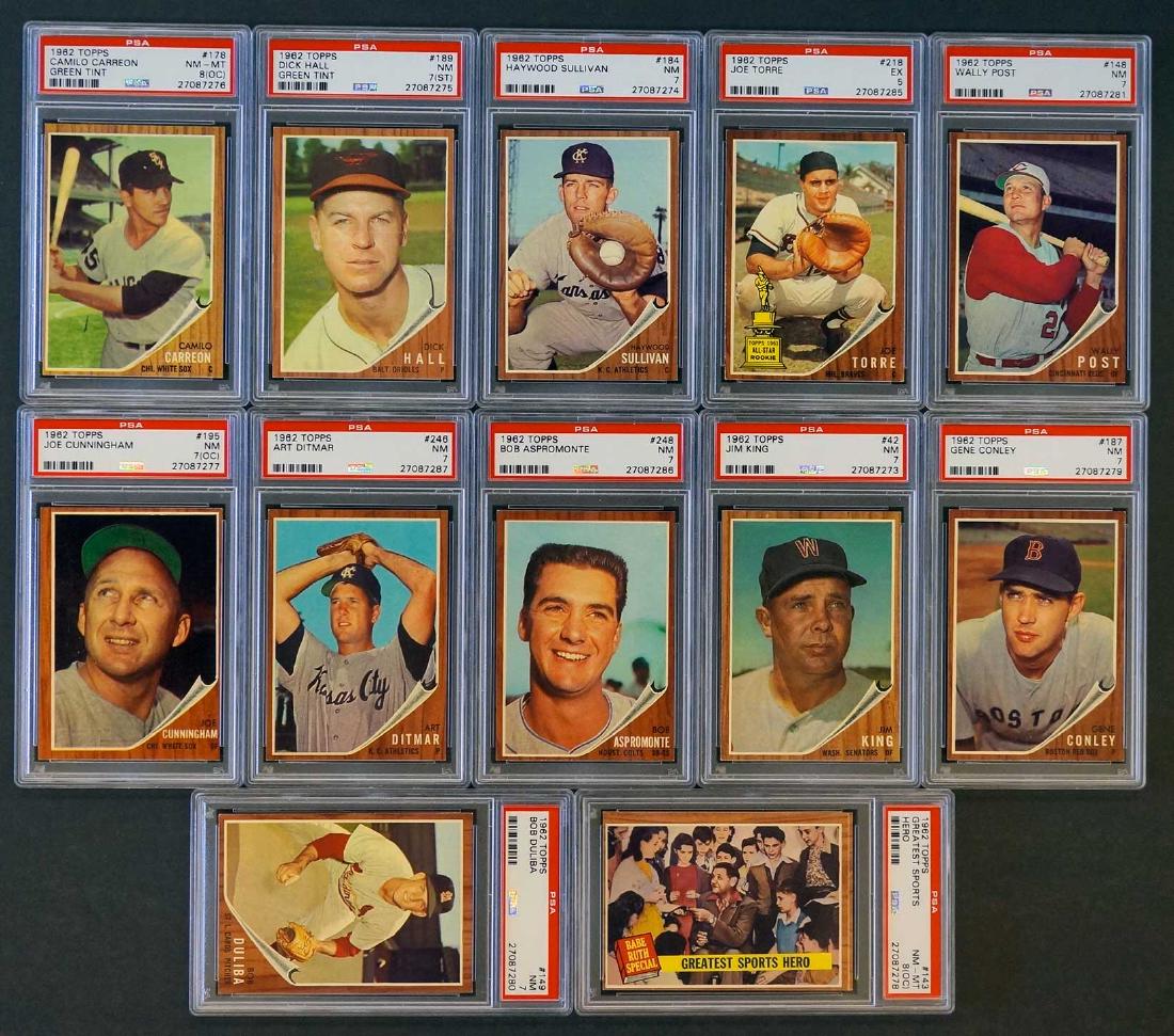 Group of Twelve 1962 Topps Graded Cards (1 of 2)