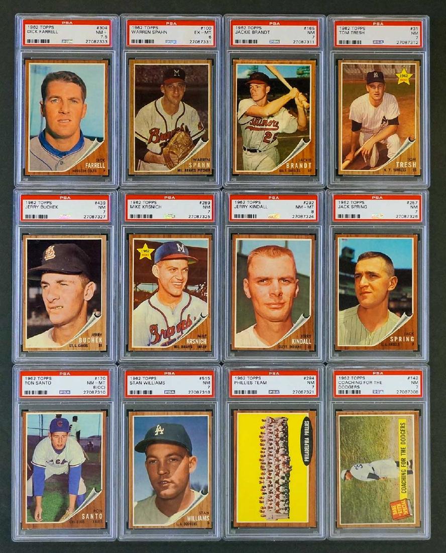 Group of Twelve 1962 Topps Graded Cards (1 of 2)