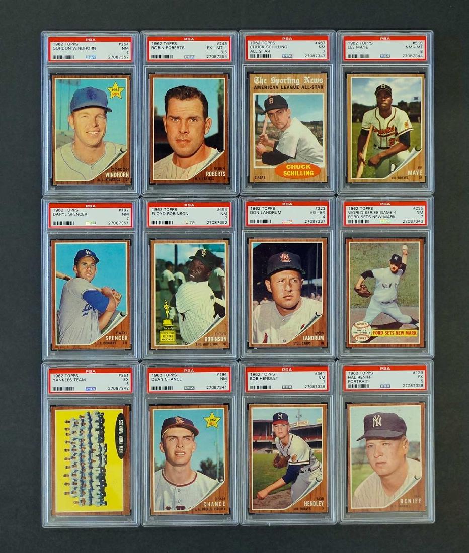 Group of Twelve 1962 Topps Graded Cards (1 of 2)