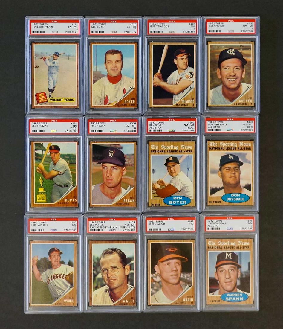 Group of Twelve 1962 Topps Graded Cards (1 of 2)