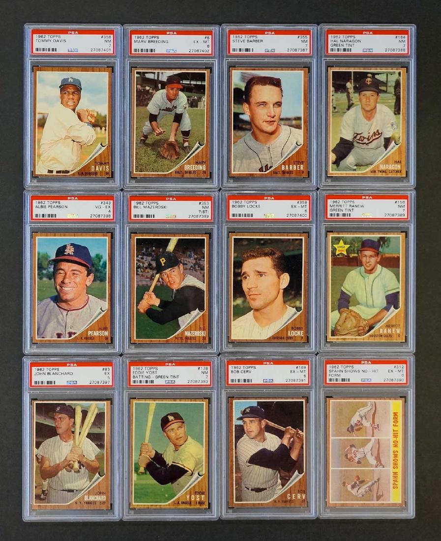 Group of Twelve 1962 Topps Graded Cards (1 of 2)