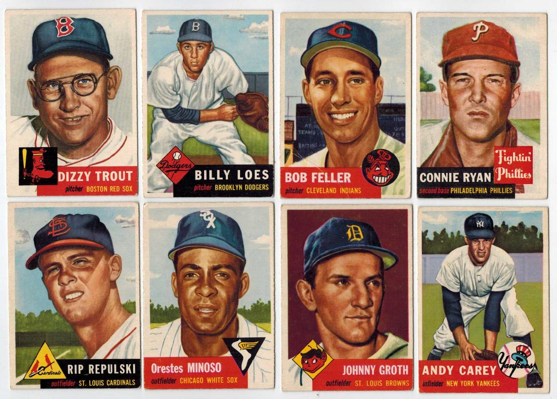 1953 Topps Baseball Cards Set Builder 210 Cards (1 of 7)