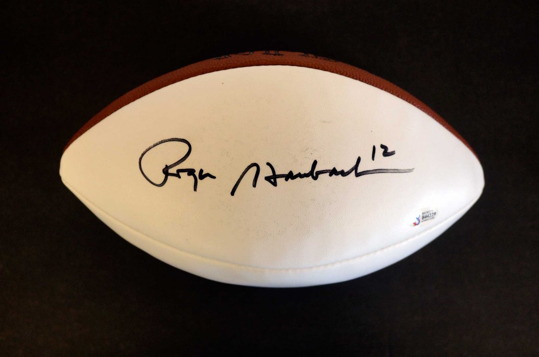 Roger Staubach Autographed Football Beckett COA (1 of 2)