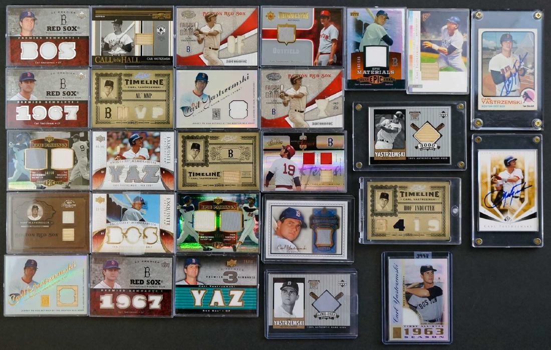 Collection (27) Carl Yastrzemski Game-Used Cards (1 of 2)