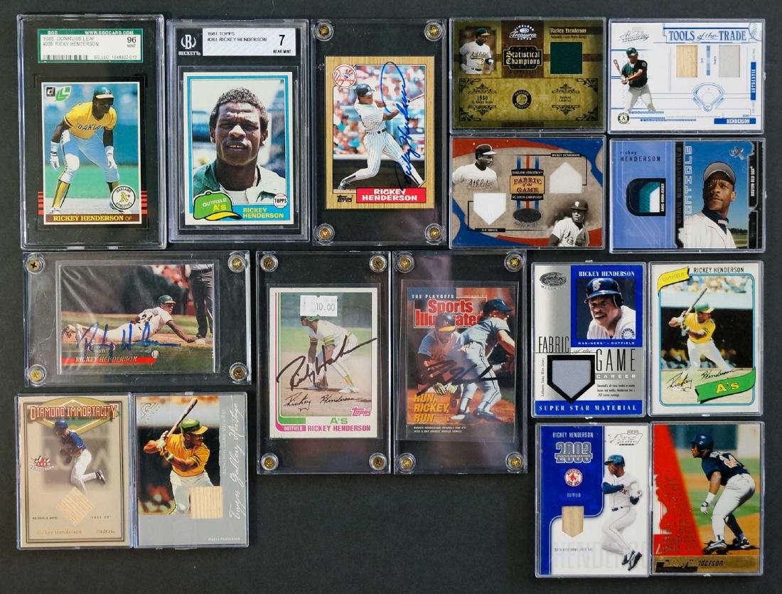 Rickey Henderson Baseball Cards RC Game-Used (1 of 2)