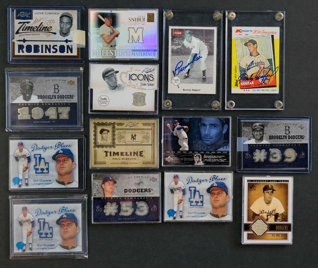 Collection of (14) Dodgers Game-Used & Signed (1 of 2)