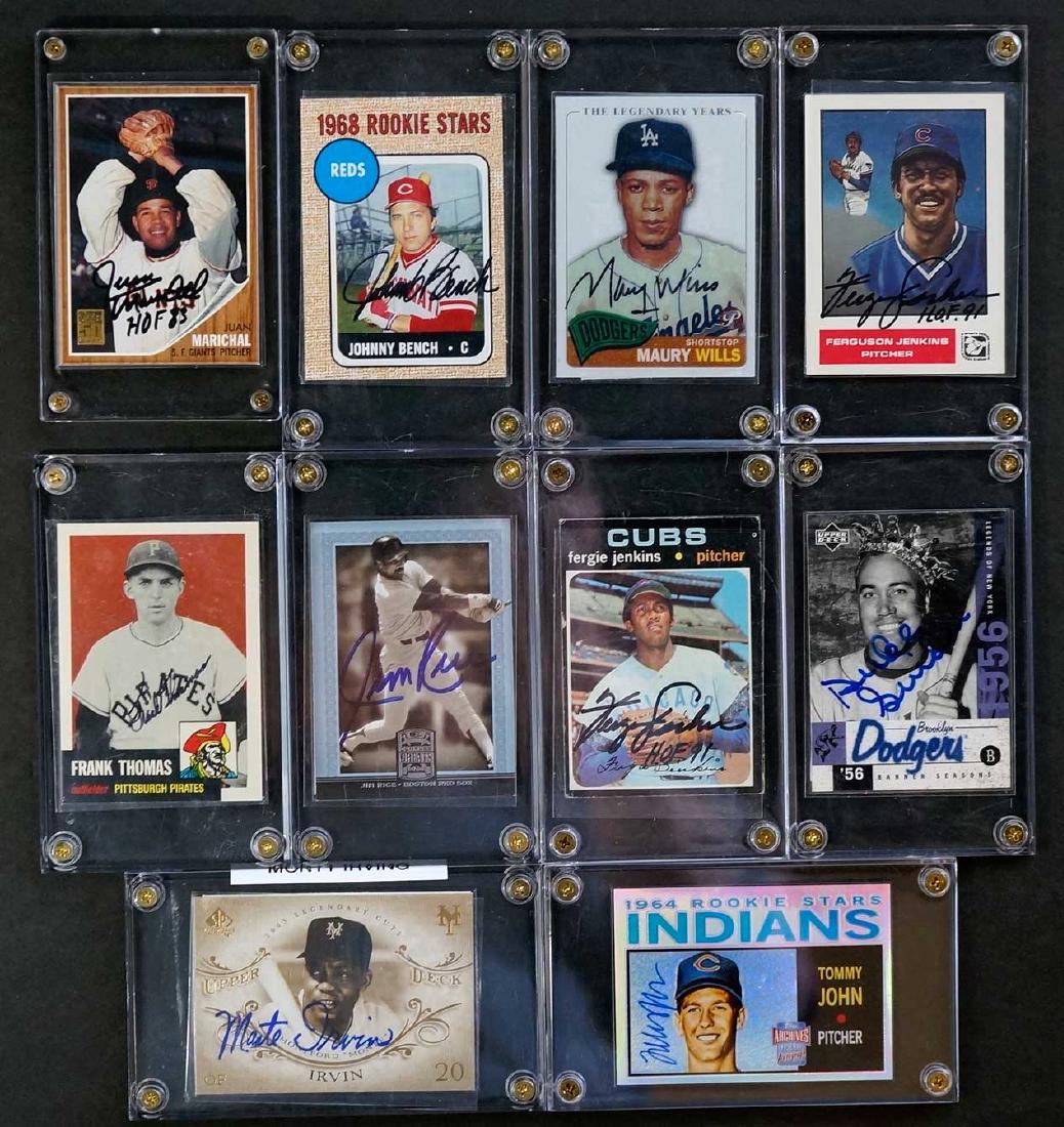 Group of (10) Autographed Baseball Cards (1 of 2)